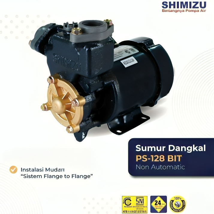 Pompa Air Shimizu PS-128 BIT 125 Watt Non Otomatis / Pompa Shimizu PS128BIT 125W Pompa Air Shimizu