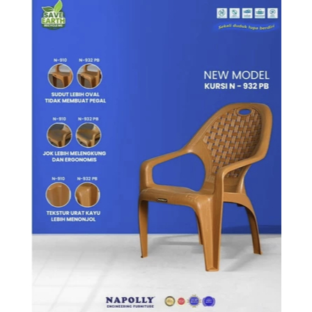 NAPOLLY KURSI SANTAI TERAS PLASTIK RUMAH