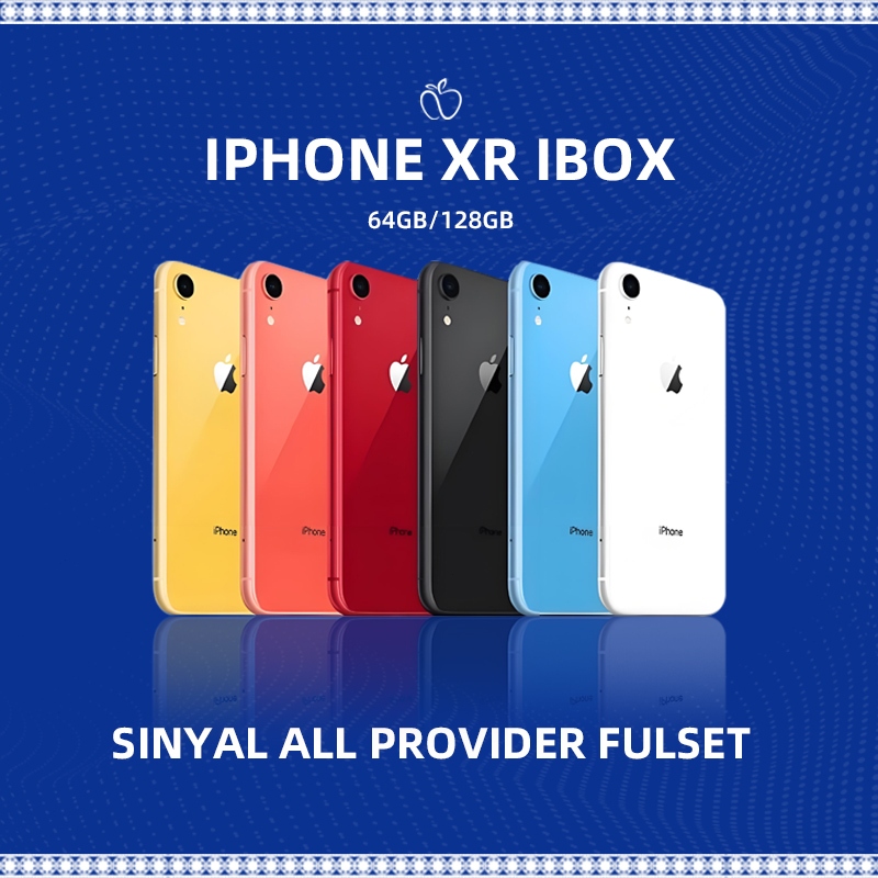 IBOX  HP IPHONE XR 128GB/64GB/256GB APPLE XR IPXR Second Fullset Bergaransi Terpercaya second ori fu