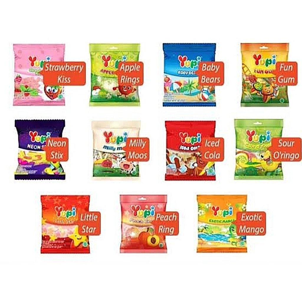 

Yupi permen gummy 40 gr / 45 gr aneka varian