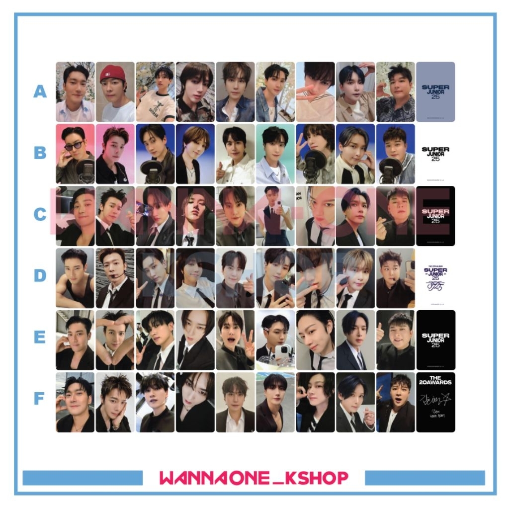 photocard super junior 25 sj suju