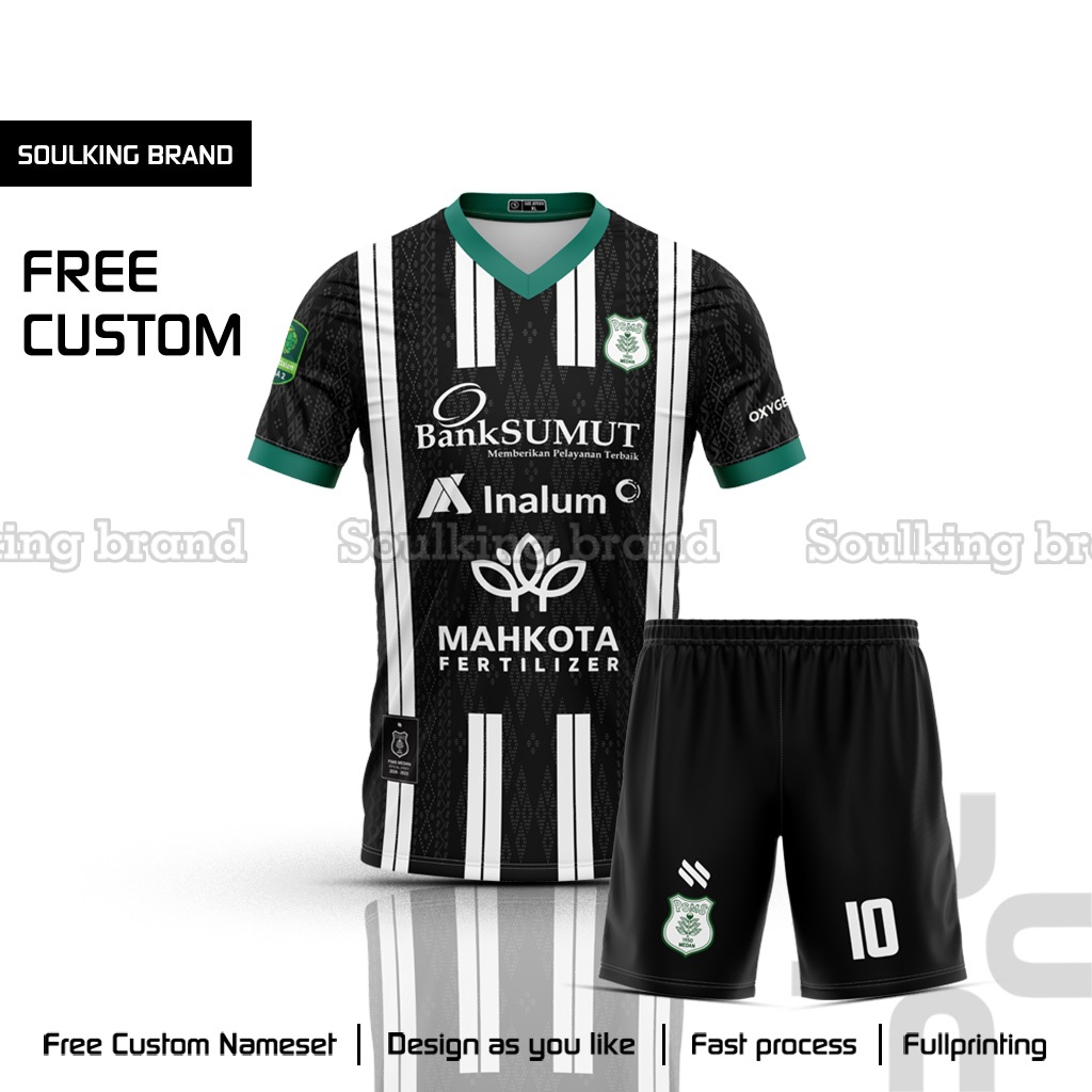 Baju Bola PSMS Medan Home / Away 2024 - 2025  GoalKeeper Liga 2 Indonesia Free Custom Nama Warna Hit