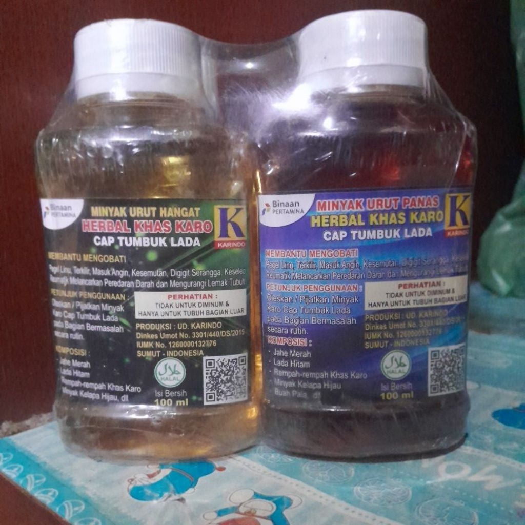 minyak urut panas dan hangat