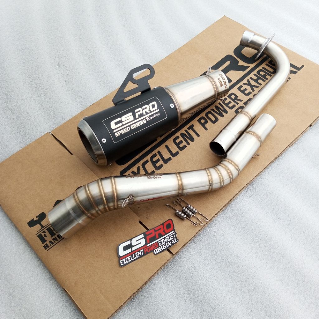 KNALPOT CS PRO RACING knalpot racing Leher ex kolong cocok untuk Jupiter z supra125 Vega Shogun SP