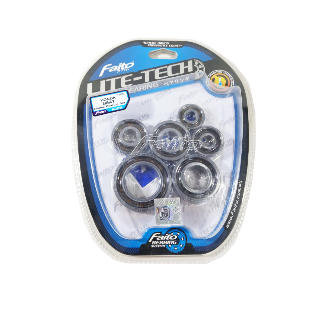 BEARING MESIN SET BEAT LITE-TECH ORIGINAL MERK FAITO