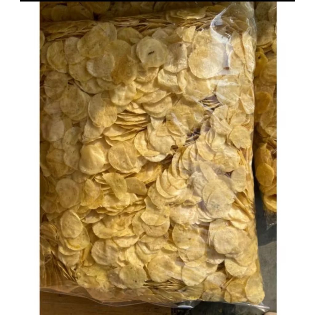 kerupuk opak singkong mentah 1 kg ukuran kecil, sedang dan besar dari medan