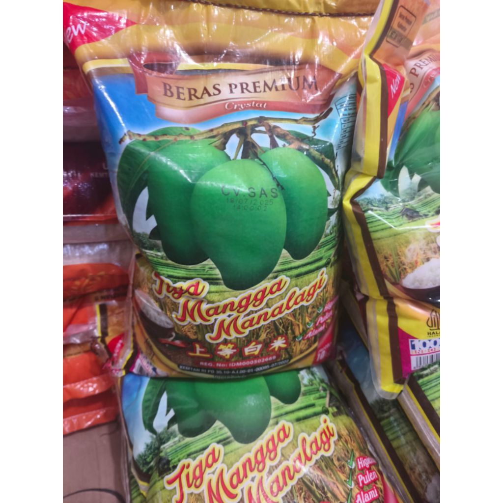 

Beras 3 mangga manalagi 25kg bppn
