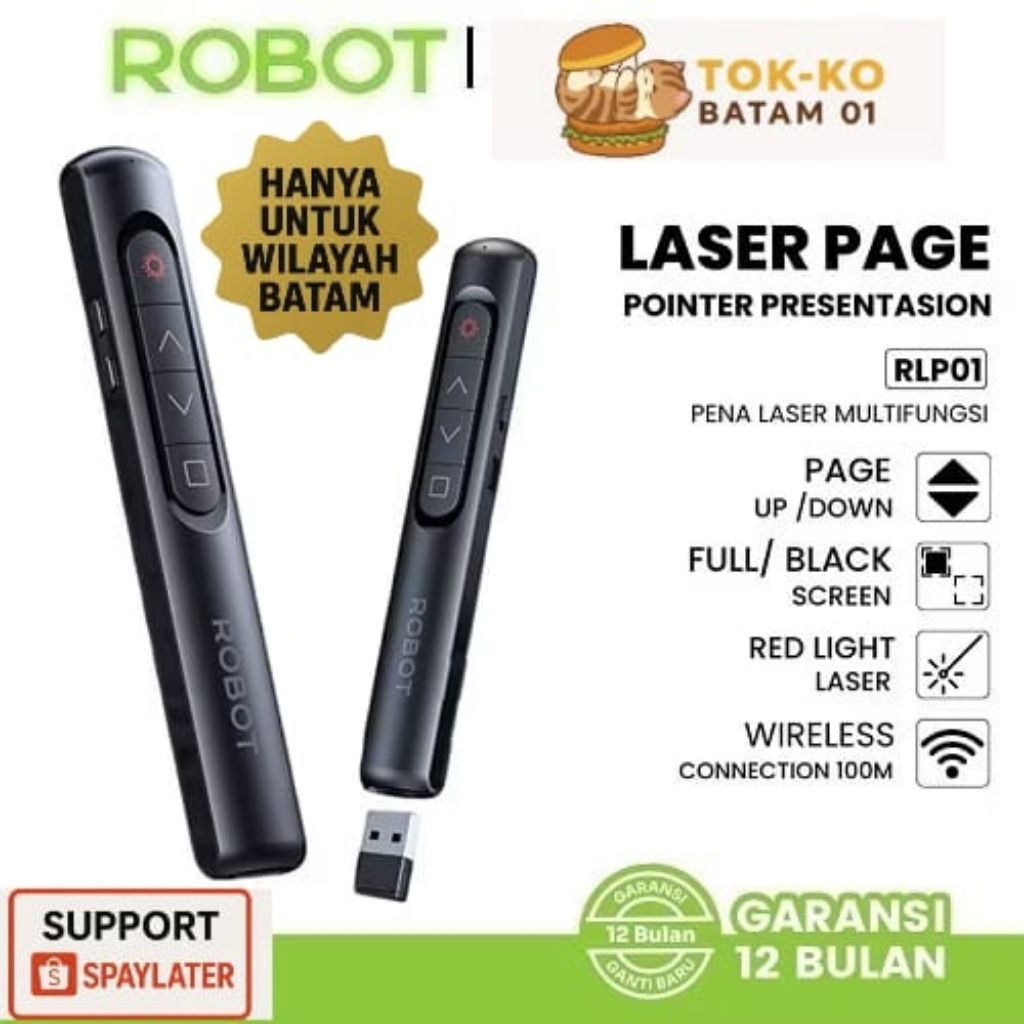 ROBOT LASER PAGE POINTER PRESENTASION RLP01 LASER MERAH - BATAM