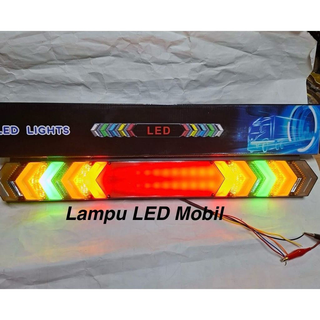 Lampu rem belakang truck 12-24 volt panjang 60cm Nyala RGB / stop lamp LED Truck 12volt-24 volt