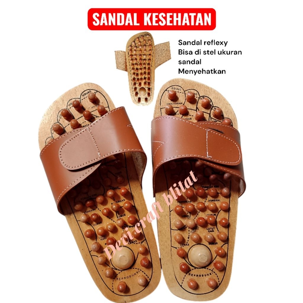 Sandal kesehatan MODEL SELOP Sandal kesehatan wanita pijat kaki. refleksi kesehatan Sandal terapi re