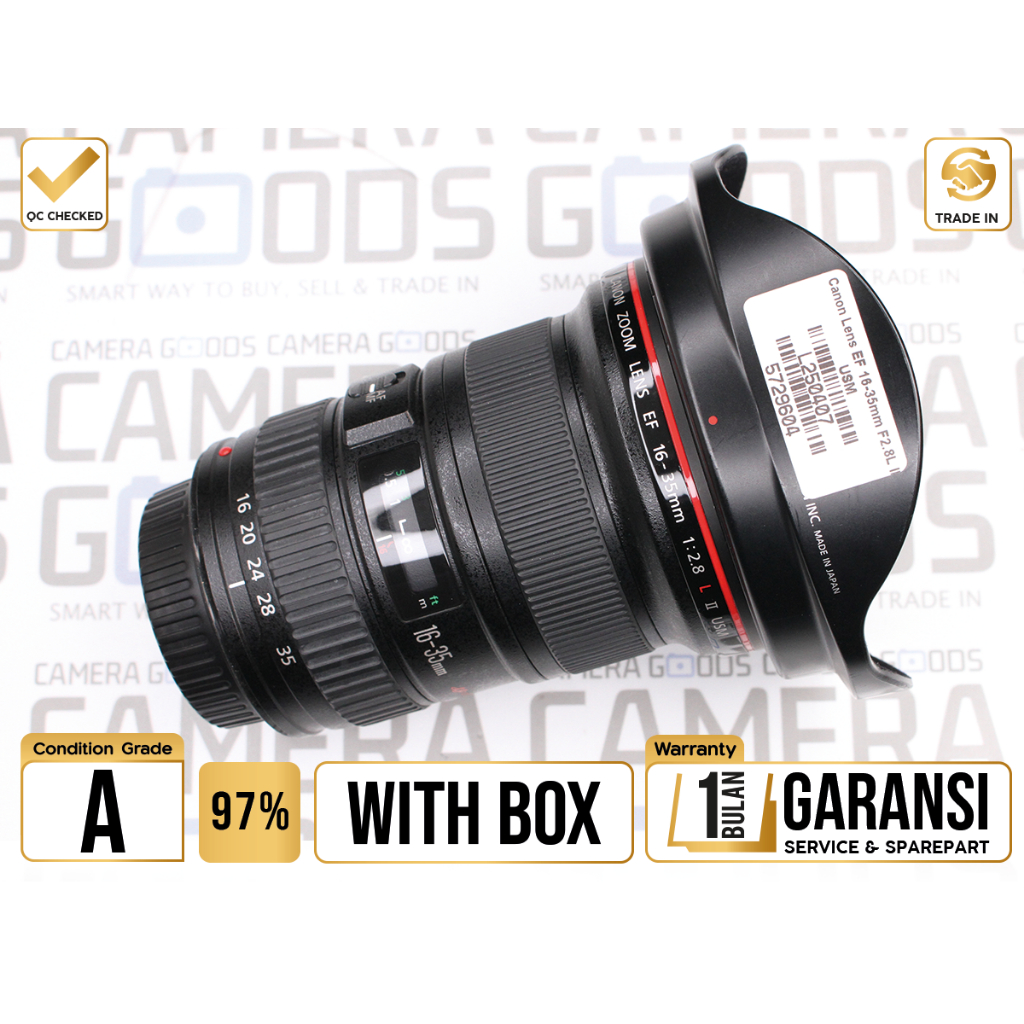 Lensa Canon EF 16-35mm F2.8L II USM Lens Second Bekas Grade A / Lensa Wide Canon - L250407