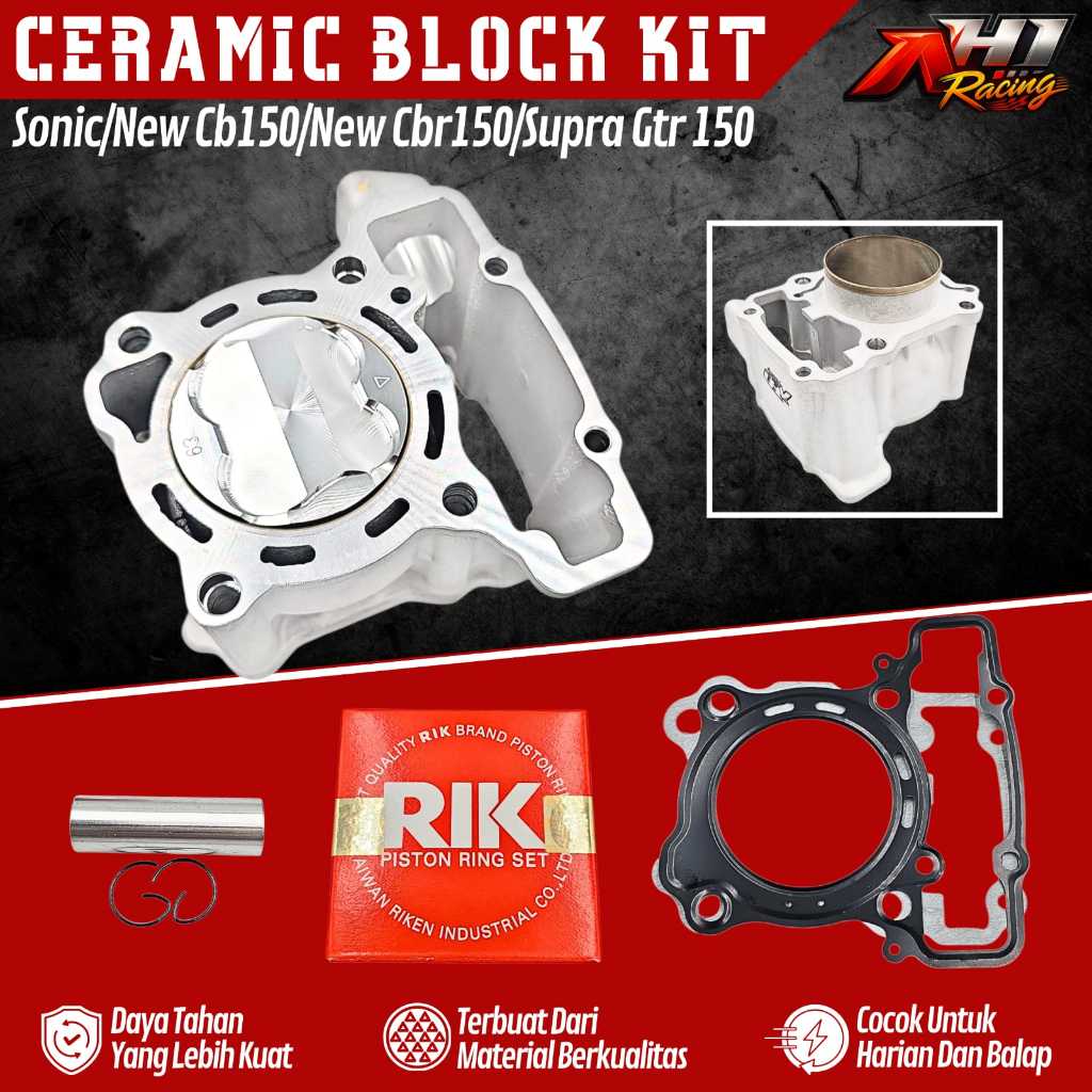 Boring blok block seher ceramic keramik bore up ah1 racing sonic 150 r supra gtr 150 new cb150 r new