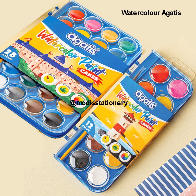 

watercolour cat air agatis colour 12 / 28 warna cake colour