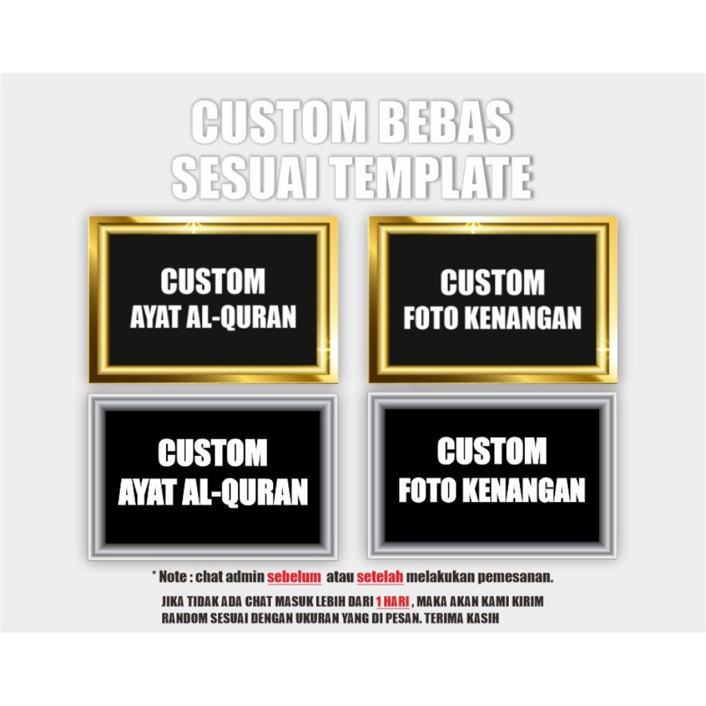 Shaurie art-Hiasan Dinding Custom POTO KENANGAN DAN AYAT ALQURAN