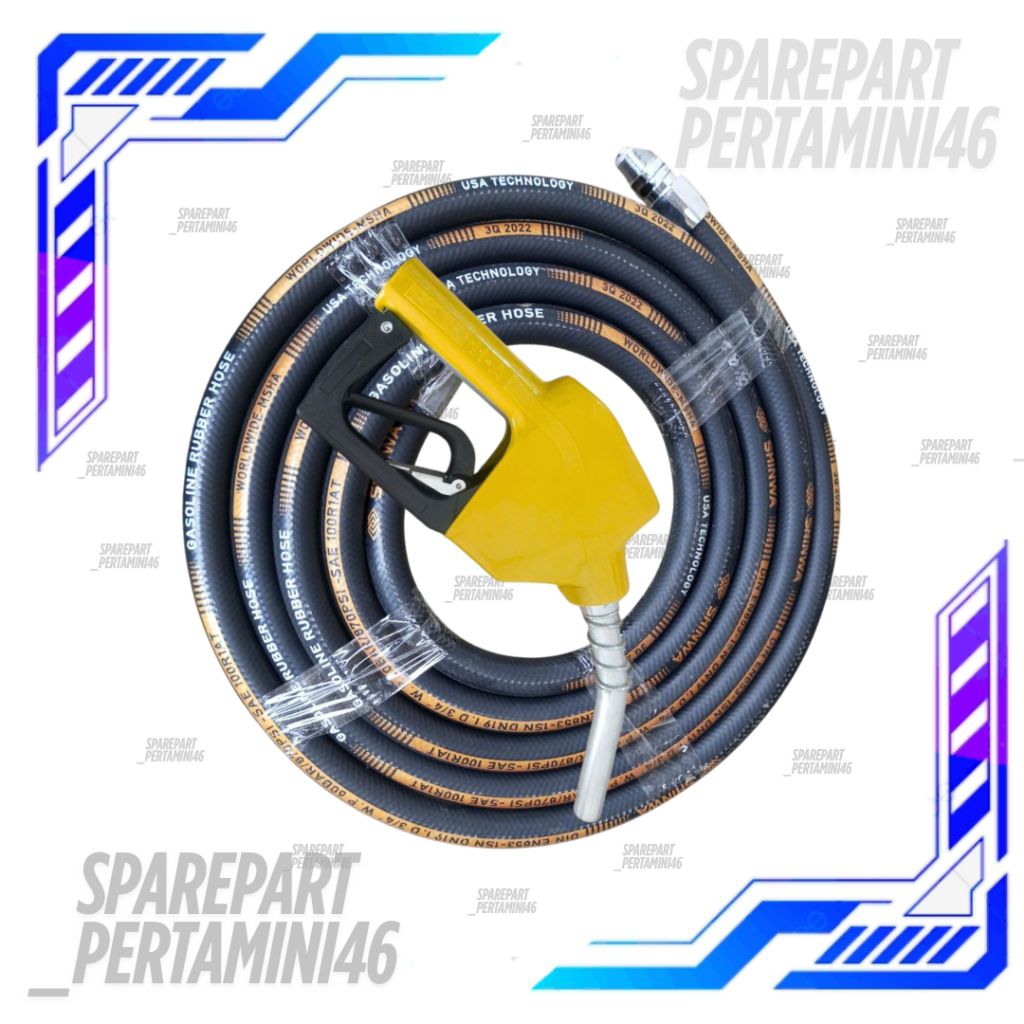 Set Nozzle + Selang Swivle Pertamini 3 Meter Pom Mini Digital