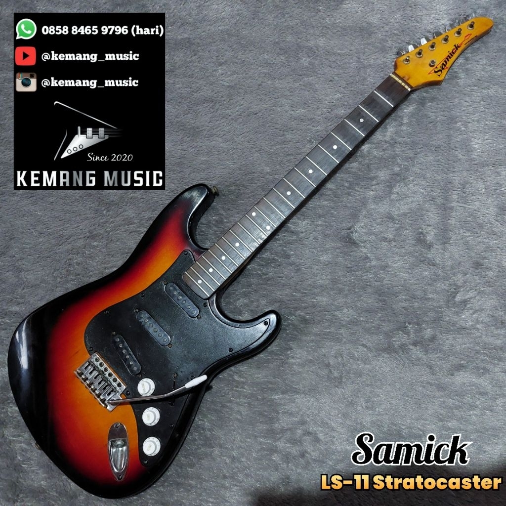 gitar elektrik samick stratocaster gitar bekas original