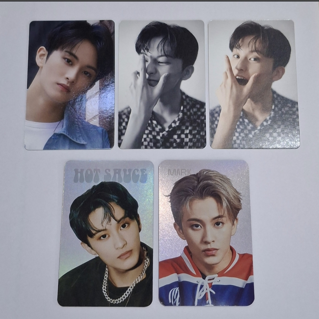 pc photocard mark dilan, mark dicon 101, mark holo hot sauce, mark holo resonance, mark nct dream, m
