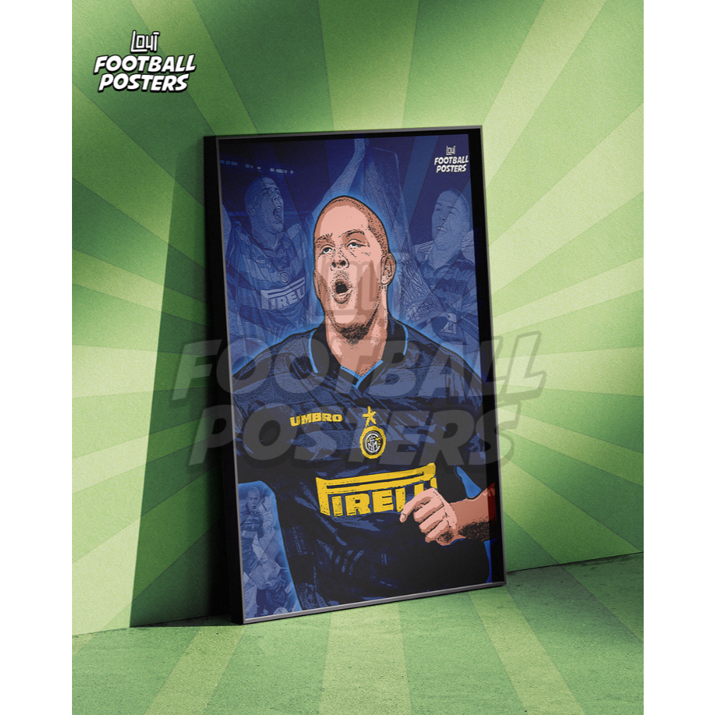 Poster Ronaldo Nazario Inter Milan | LOUI Football Posters