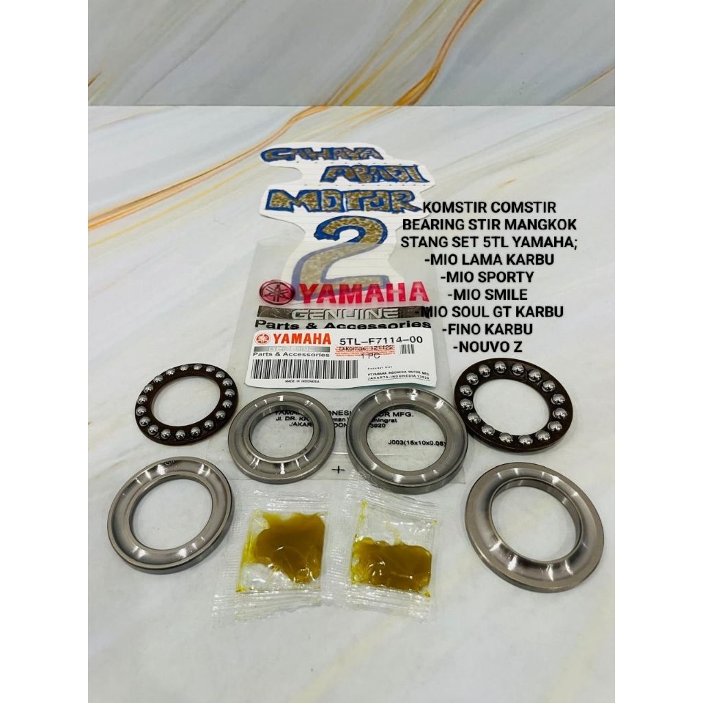 KOMSTIR COMSTIR BEARING STIR MANGKOK STANG SET 5TL YAMAHA MIO SPORTY MIO SOUL KARBU MIO SMILE FINO K