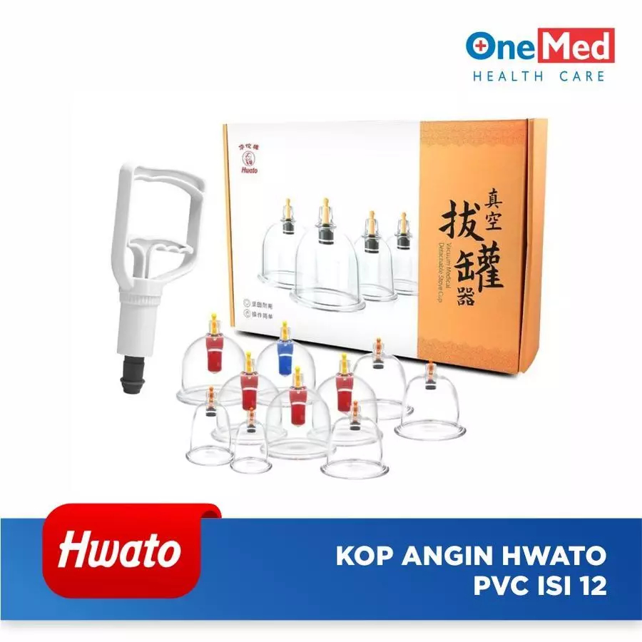 Kop Angin BEKAM HWATO 12 pcs  alat bekam. alat kop angin PVC