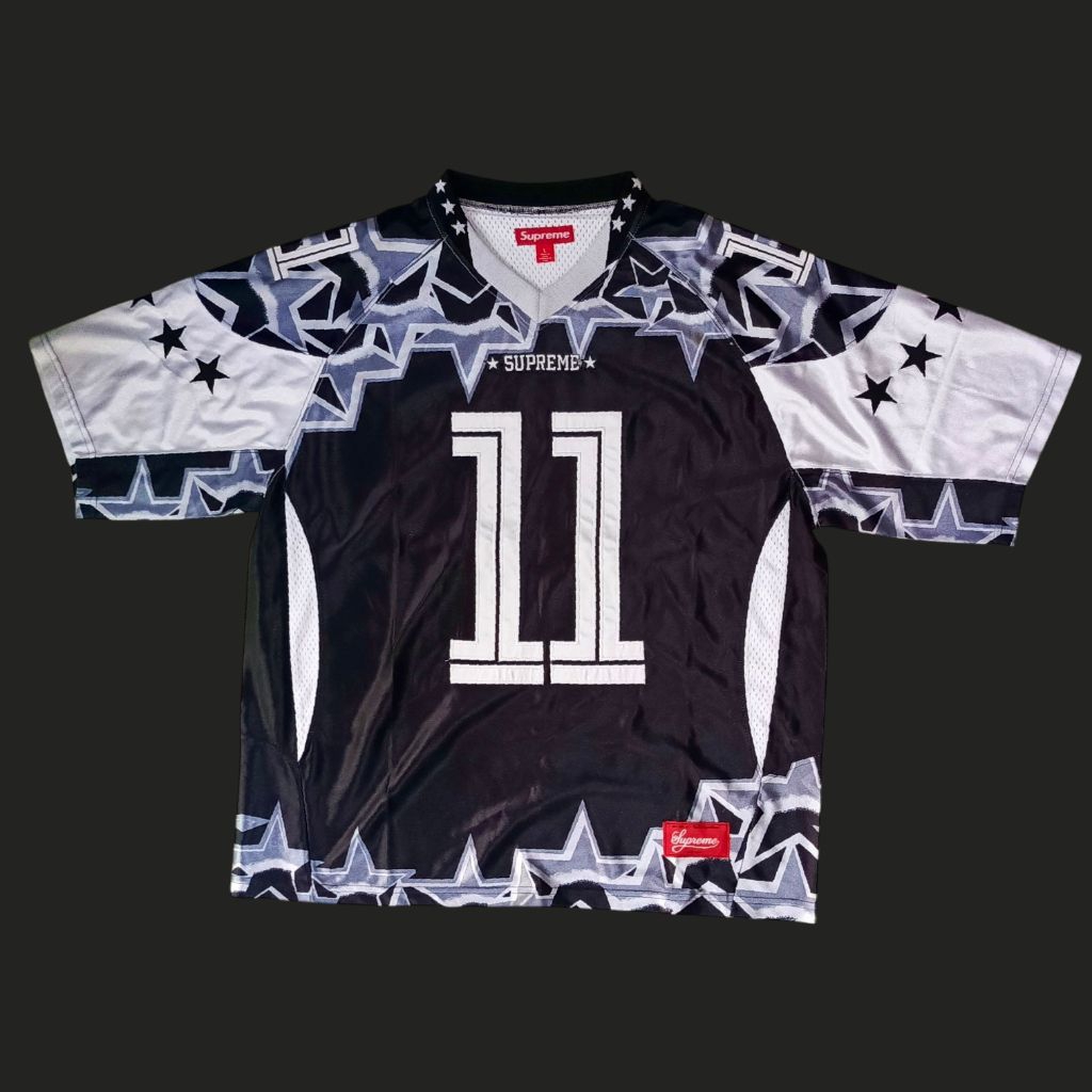 SUPREME Stars NFL Jersey Black and White #11