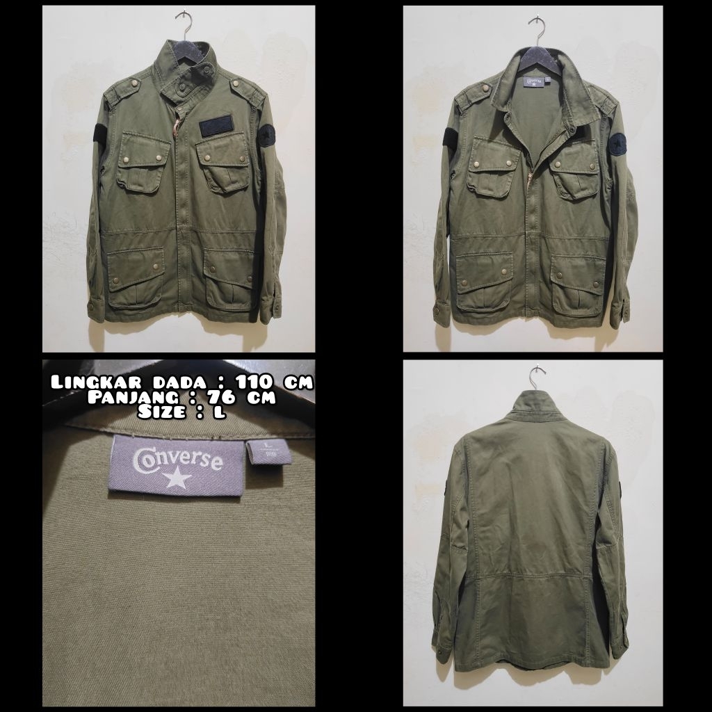 Jaket Parka Warna Hijau Army Second Original.