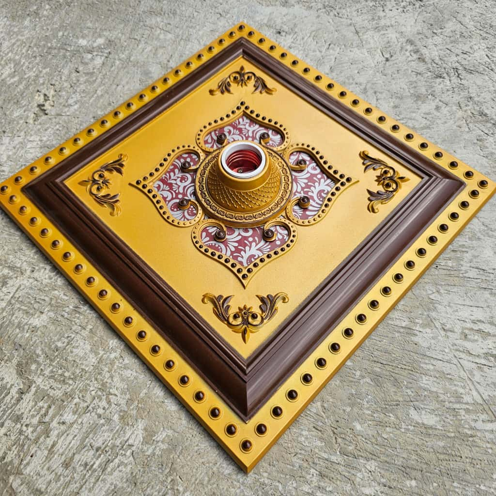 FITTING HIAS ORNAMEN PLAFON 30cm PLASTIK PVC-FitinG HiaS BesaR KOTAK Ornamen Plafon PVC 30CM / SE 04