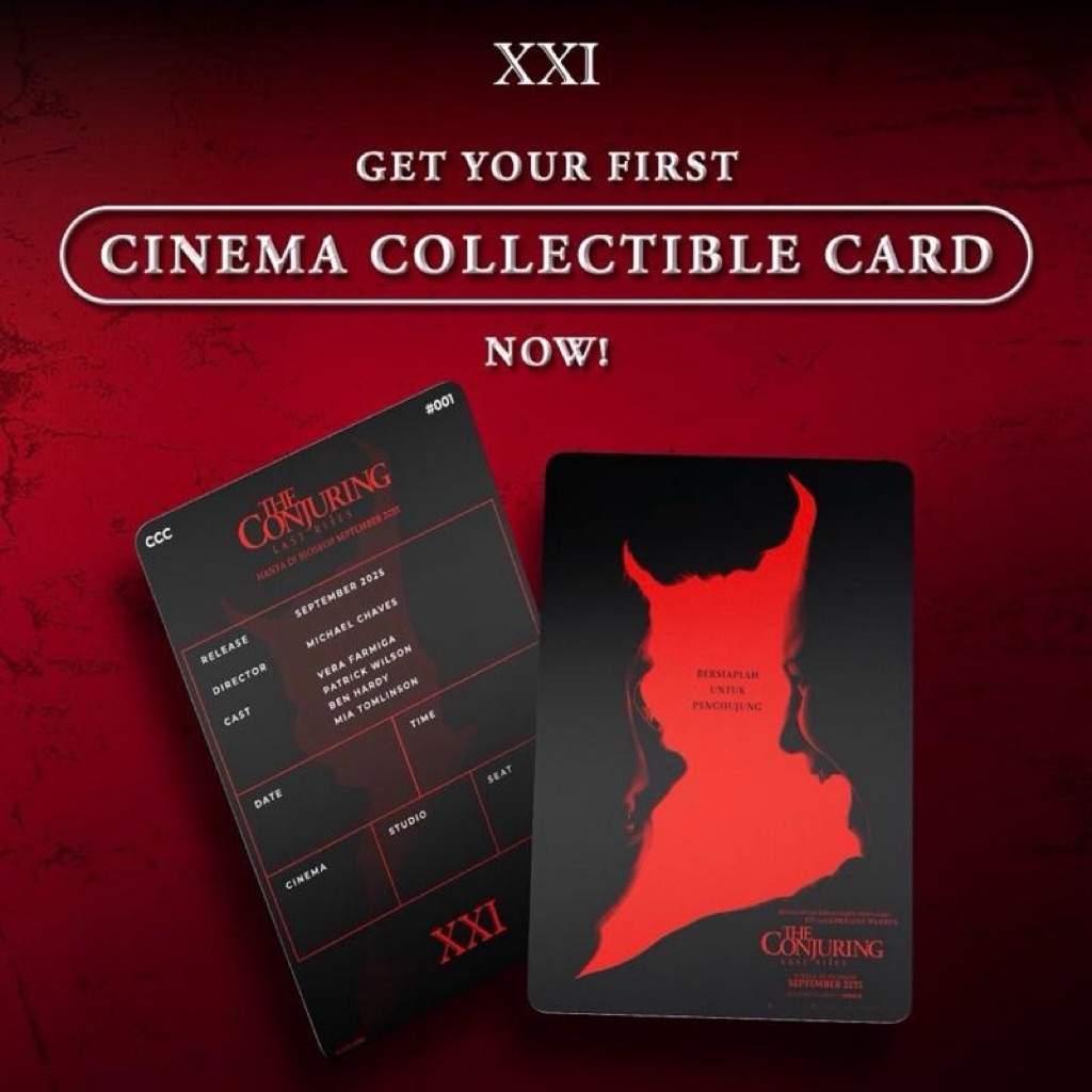 Official Conjuring Collectible Card, Cinema XXI