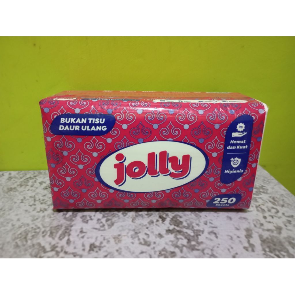 TISU JOLLY 250 SHEETS - 1 PCS/ JOLLY TISSUE 250 SHEETS/TISU WAJAH JOLLY 250 SHEETS/ TISU MURAH