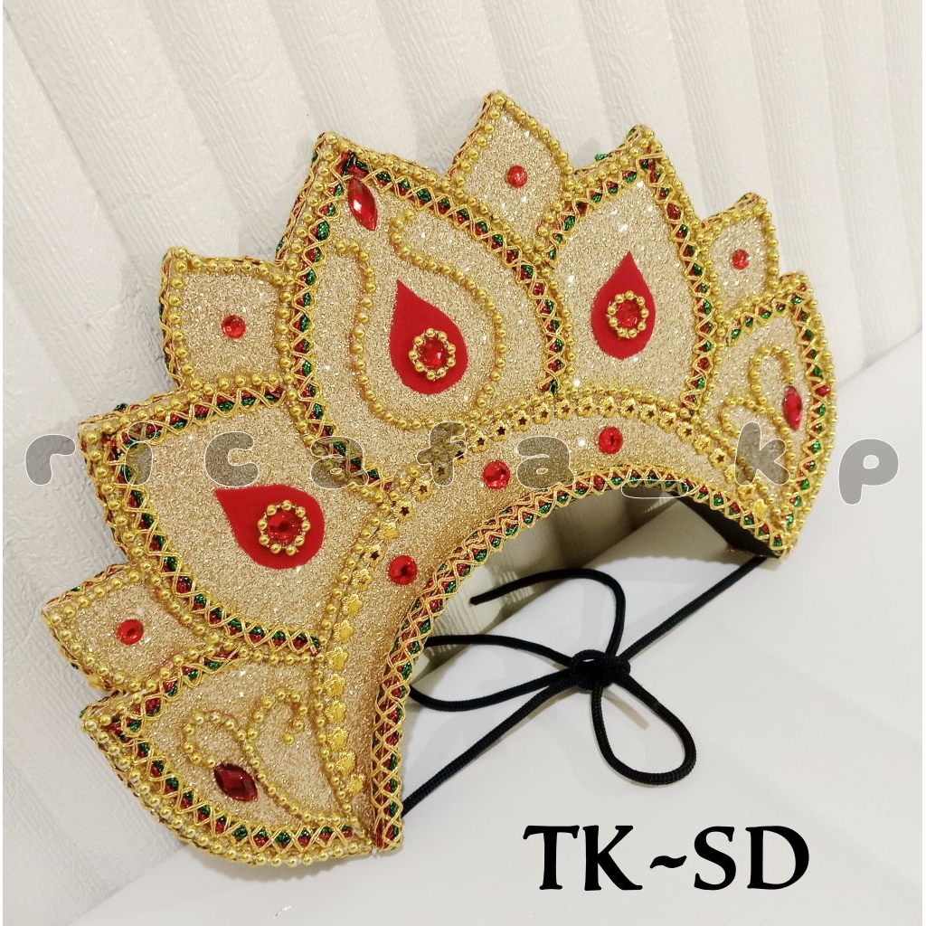 MAHKOTA TARI KREASI BUNGA TERATAI - AKSESORIS TARI KREASI - MAHKOTA TARI ANAK - (TK-SD)