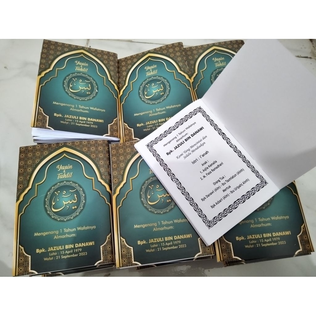 

custom sampul buku yasin (bisa pakai foto)