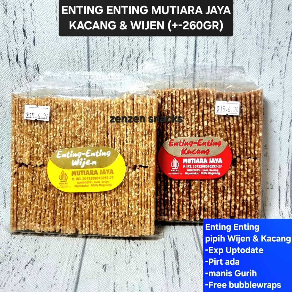 

ENTING ENTING PIPIH KACANG DAN WIJEN MUTIARA JAYA +-260GR