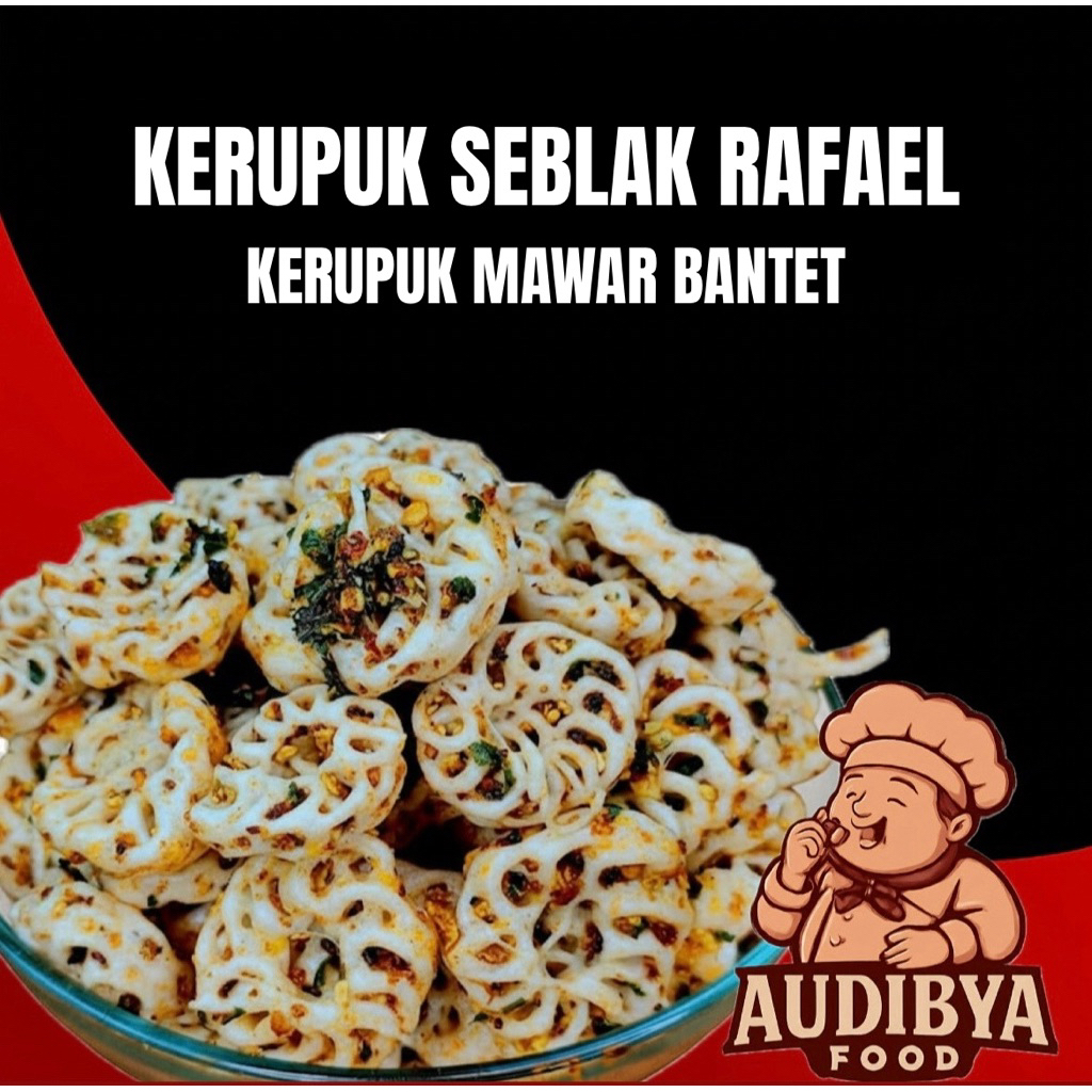 

Audibya Food - 500Gram Seblak Rafael |Kerupuk Kriwil Bantet | Kerupuk Mawar Bantet Pedas Gurih | Kerupuk Bantet Pedas Daun Jeruk