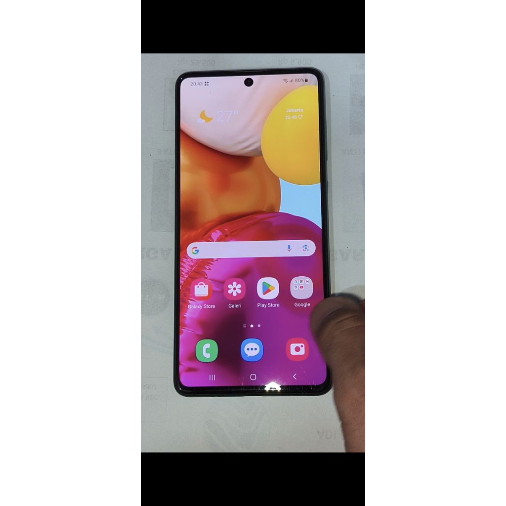 LCD + FRAME SAMSUNG A71 ORIGINAL COPOTAN, BONUS SENSOR FINGERPRINT BAWAAN