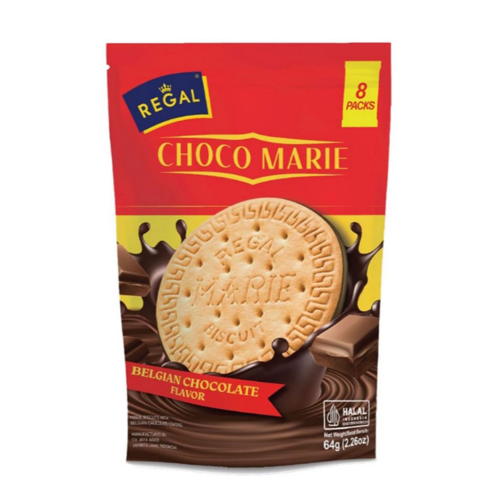 

Regal Biskuit Marie Cokelat Belgia 64gr