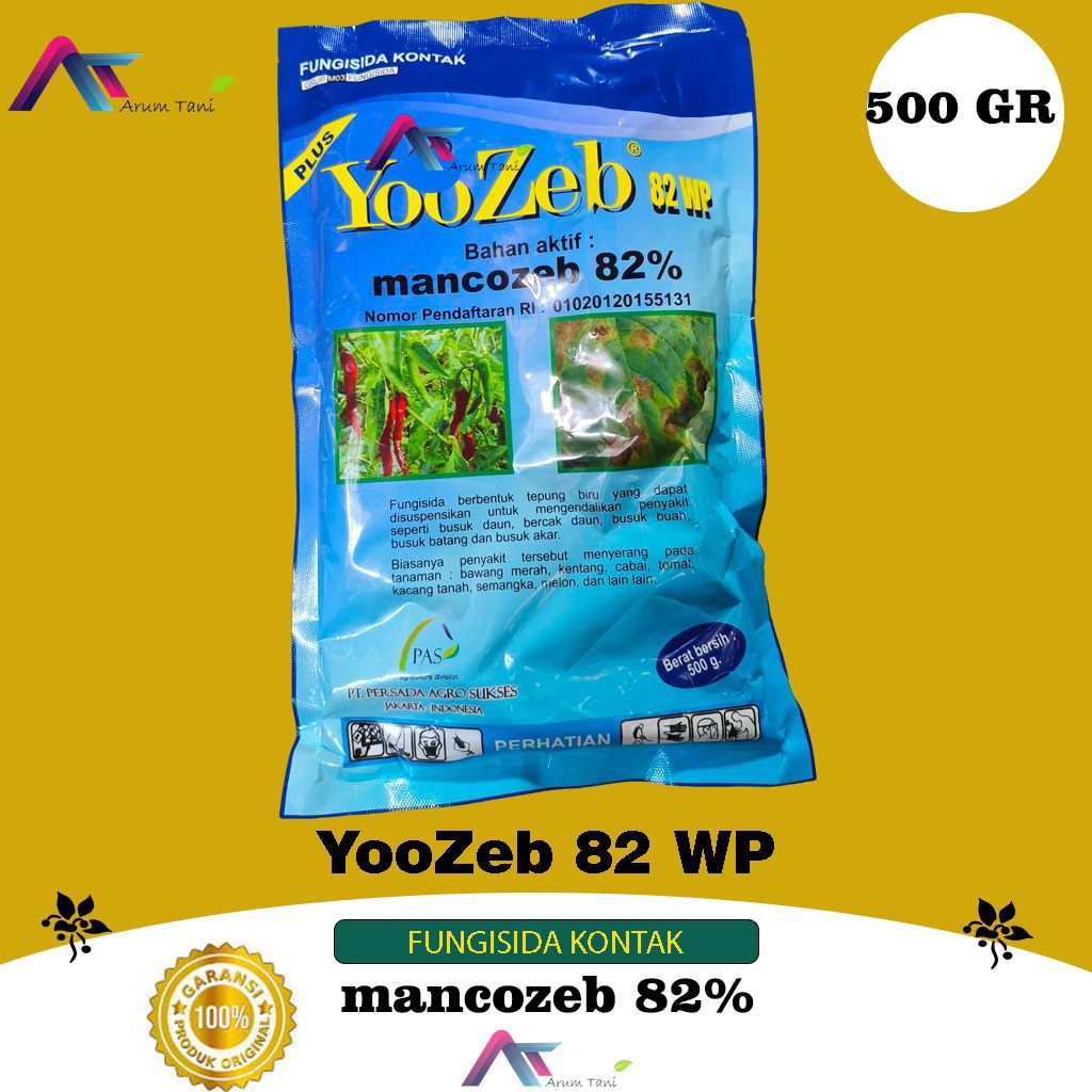 fungisida YooZeb 82 WP - Mancozeb biru 500 gram