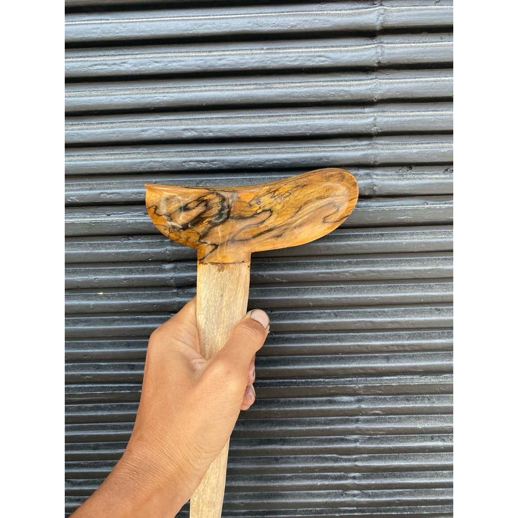 warangka patrem jogja larasan kayu kembang kuning pjg 30-35cm