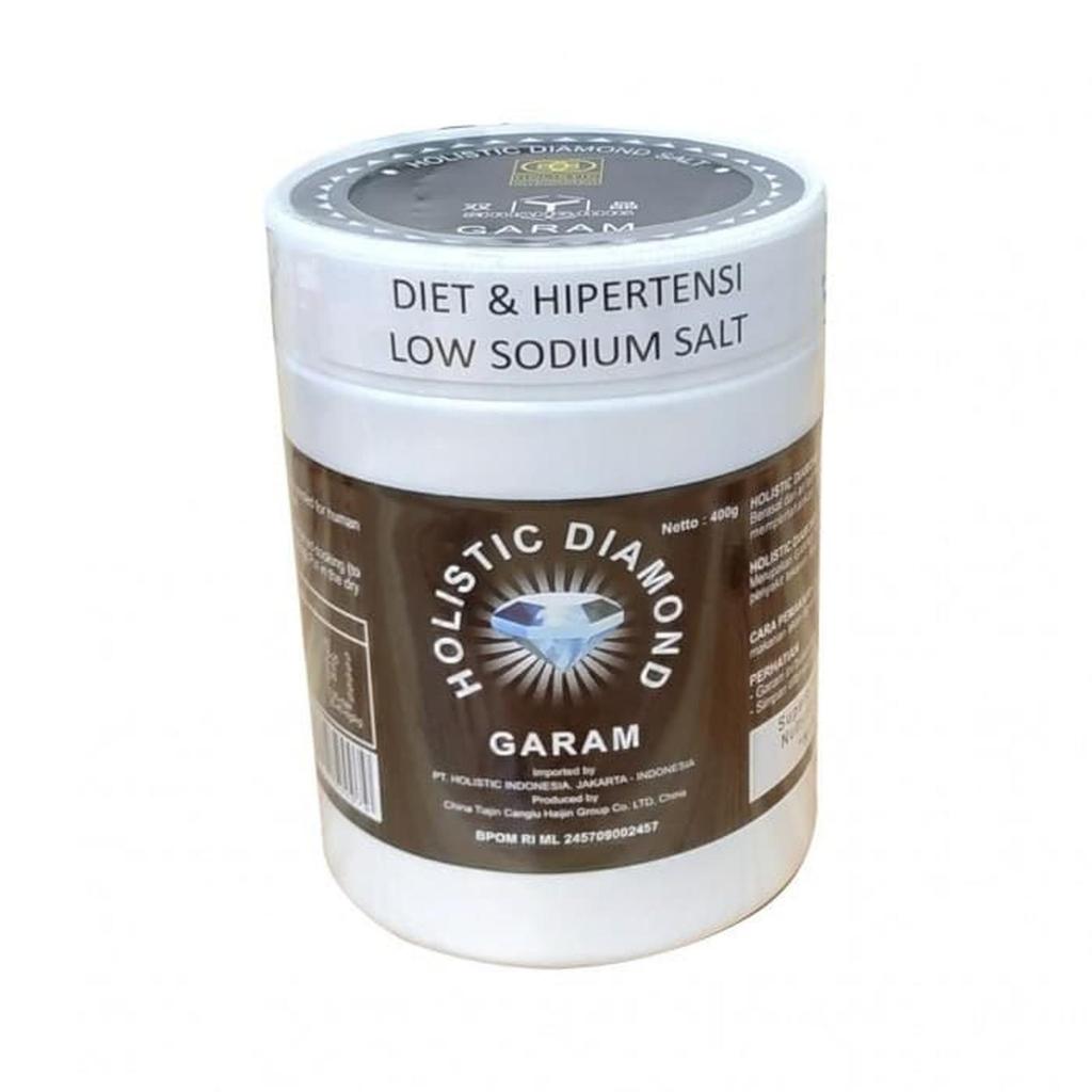 

HOLISTIC DIAMOND GARAM 400GR - GARAM LAUT DIET & HIPERTENSI - LOW SODIUM DIAMOND SALT