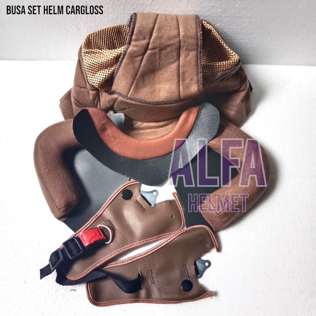 Busa Set Helm Cargloss Hijab / Busa Helm Set Cargloss || COKLAT PREMIUM