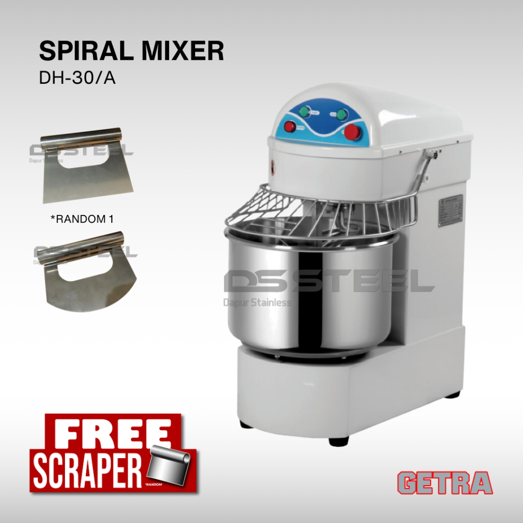 GETRA Spiral Mixer 30 Liter GETRA DH-30 / Mixer Roti DH 30 30L / Pengaduk Adonan Roti 30 Liter GETRA