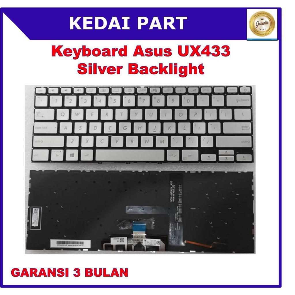 Keyboard Asus ZenBook 14 UX434 UX434F UX434FA UX434FAC UX434FL UX434FLC UX434FN UX434IQ Backlight Si
