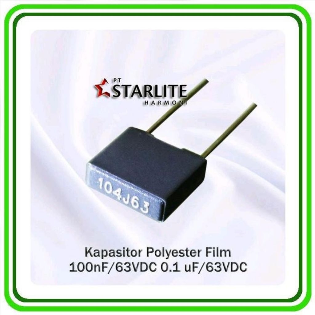 Kapasitor Polyester Film 100nF/63VDC 0.1 uF/63VDC