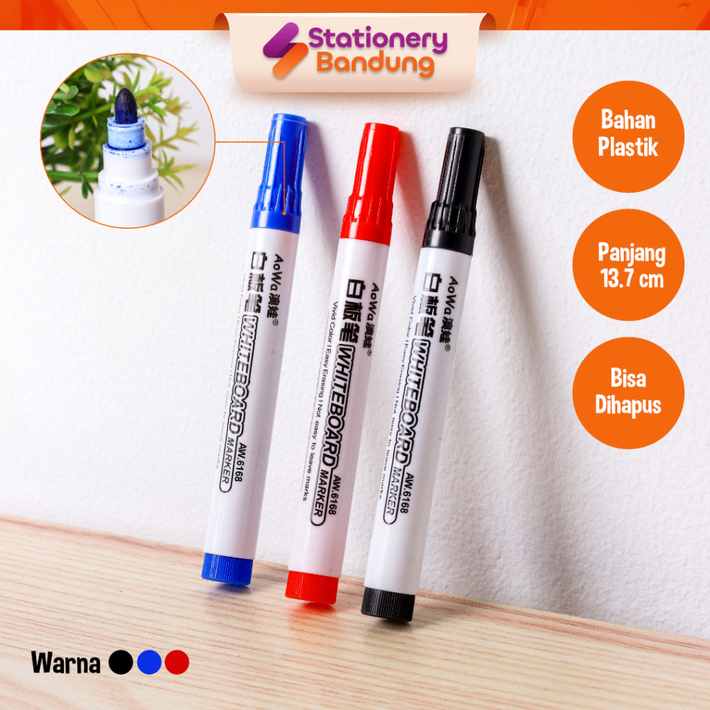 

Spidol Whiteboard Marker Papan Tulis Bisa Dihapus Tinta Lancar Tahan Lama Mudah Kering Hitam Murah