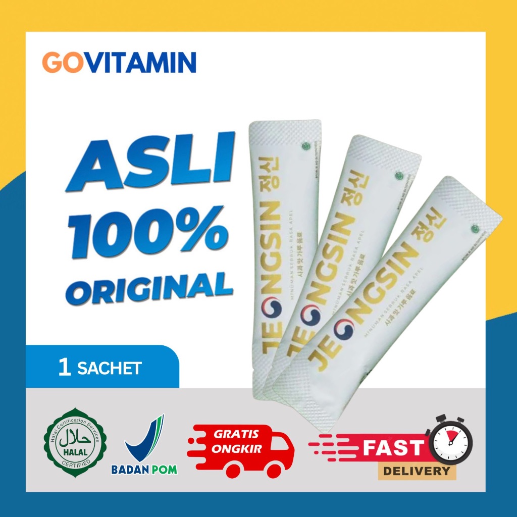 (Sachet) Jeongsin 정신 Obat Vitalitas Kuat Suplement Ginseng Cordyceps