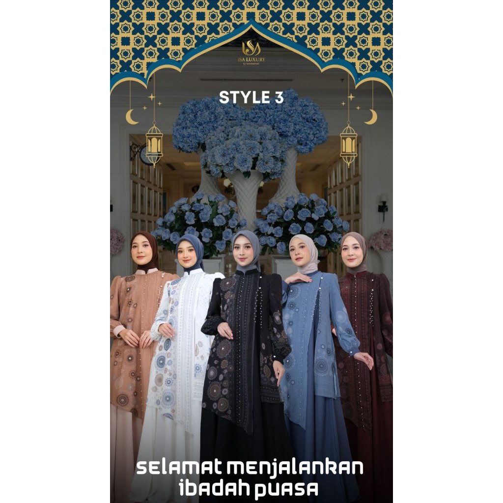 JAHANARA STYLE 3 by Isa Luxury gamis pesta motif