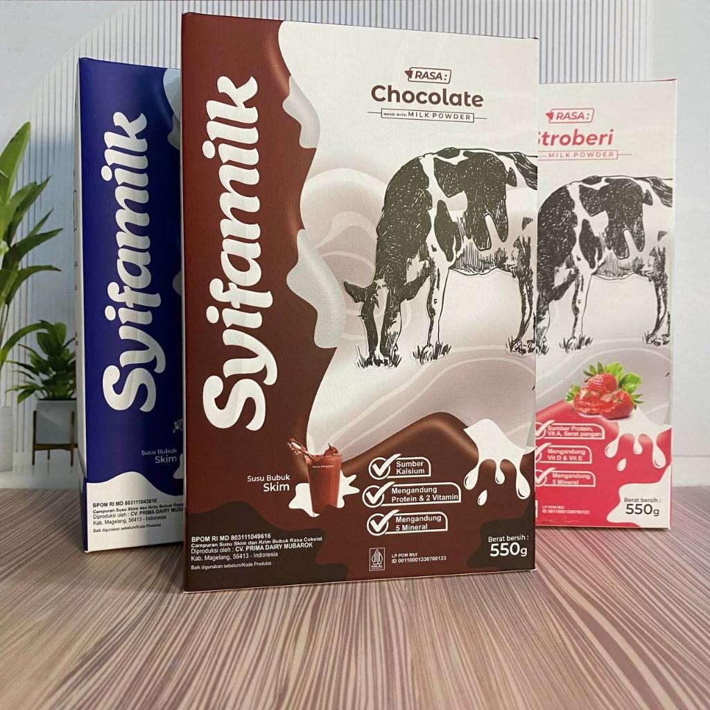 

Susu Syifamilk Susu Bubuk 550gr Vanila Coklat Full Cream Stroberi Susu Diet dan Penggemuk Badan