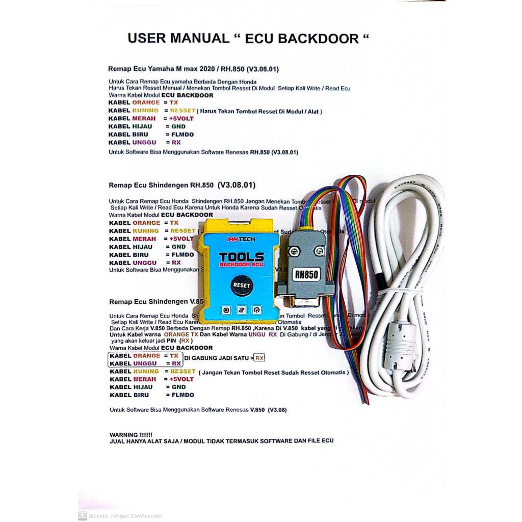 Modul Remap Ecu  Backdoor  Honda & Yamaha