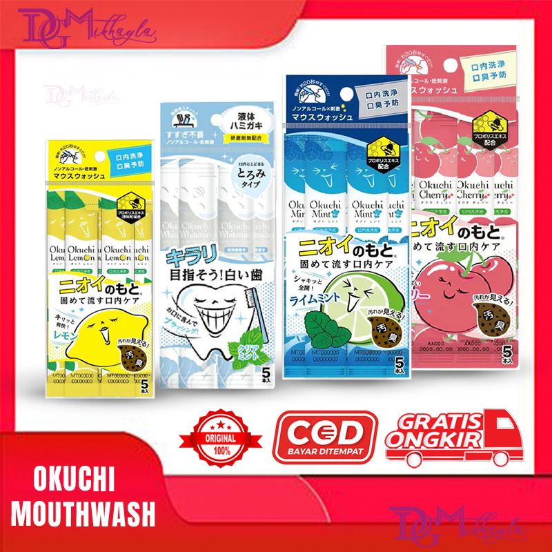 japan okuchi mouthwash / japan okuchi mouthwash sachet / okuchi mouthwash obat kumur original / Japa