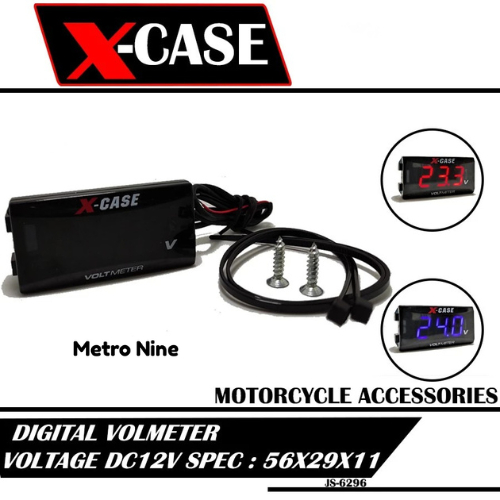 Voltmeter Xcase - Voltmeter Aki - Pengukur Daya Aki - Volt Meter Aki 12 Volt 6296 X-case