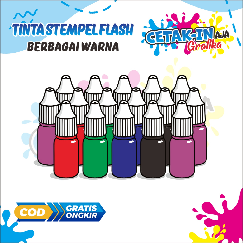 

Tinta Stempel Flash Warna Lengkap - CETAK-IN AJA Grafika (Gratis Ongkir)